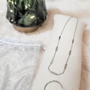 Parure Argentée Collier bague Nakupenda