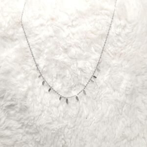 Collier Argenté à Plumes Nakupenda